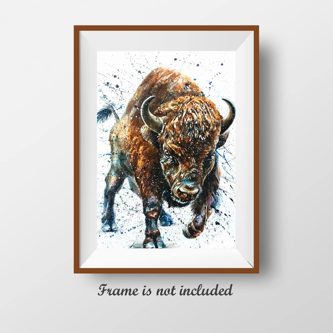 Bull Watercolor Art Print - 8"x12