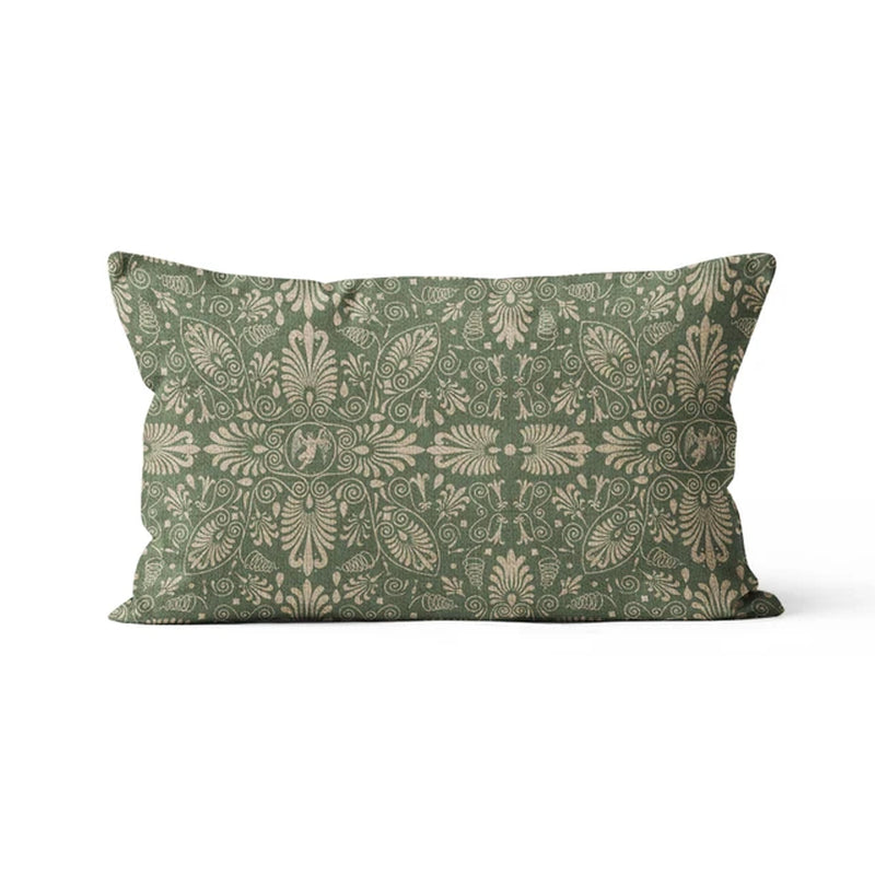 Modern Home Green Geometric Boho Scandinavian William Morris Cushion Cover Rectangle 30X50 Throw Pillow Case Sofa Decoration