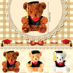 3-Piece Graduation Stuffed Bear Set - Adorable Gift