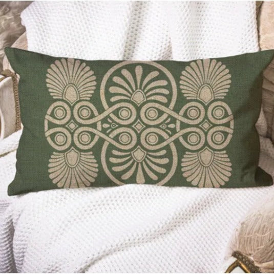 Modern Home Green Geometric Boho Scandinavian William Morris Cushion Cover Rectangle 30X50 Throw Pillow Case Sofa Decoration