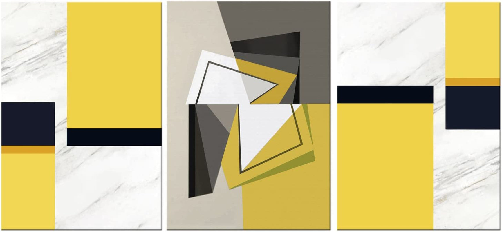 "Geometric Canvas Wall Art - Set of 3 Panels"