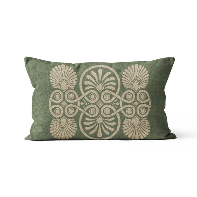 Modern Home Green Geometric Boho Scandinavian William Morris Cushion Cover Rectangle 30X50 Throw Pillow Case Sofa Decoration