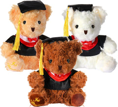 3-Piece Graduation Stuffed Bear Set - Adorable Gift