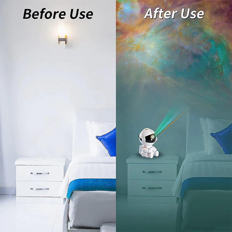 Galaxy Star Projector LED Night Light Starry Sky Astronaut Porjectors Lamp for Decoration Bedroom Home Decorative Children Gifts