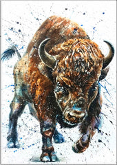 Bull Watercolor Art Print - 8"x12